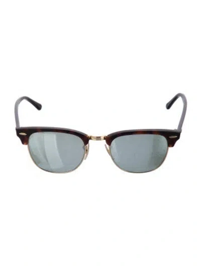 Pre-owned Ray Ban Clubmaster Wayfarer Sunglasses In Brown