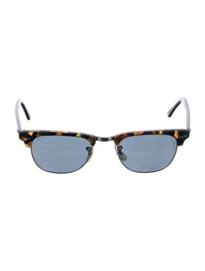 Pre-owned Ray Ban Clubmaster Wayfarer Sunglasses In Brown