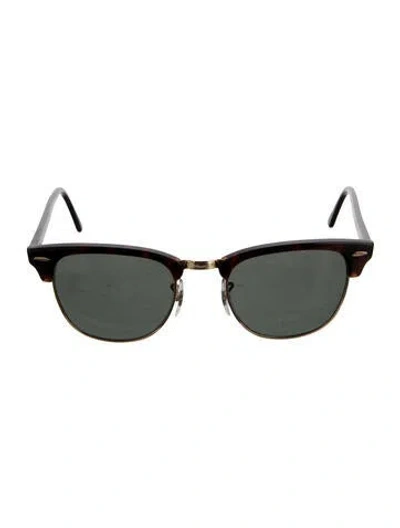 Pre-owned Ray Ban Clubmaster Wayfarer Sunglasses In Brown