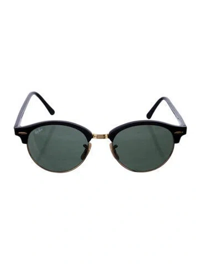 Pre-owned Ray Ban Clubround Classic Wayfarer Sunglasses In Black