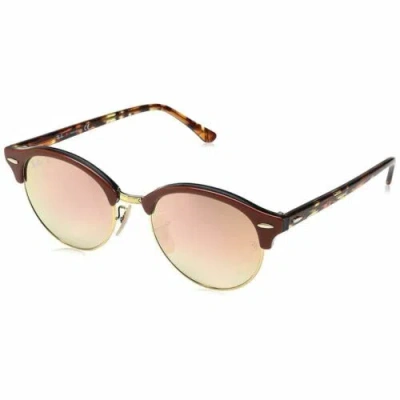 Pre-owned Ray Ban Ray-ban Clubround Unisex Sunglasses W/copper Flash Gradient Lens Rb4246 122070