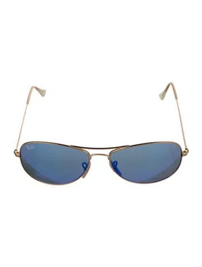 Pre-owned Ray Ban Cockpit Aviator Aviator Sunglasses In Gold