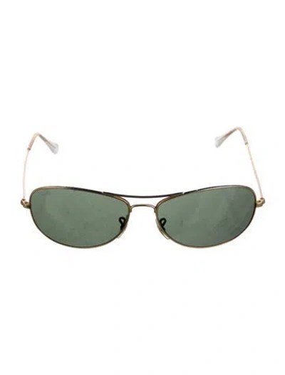 Pre-owned Ray Ban Cockpit Aviator Sunglasses In Gold