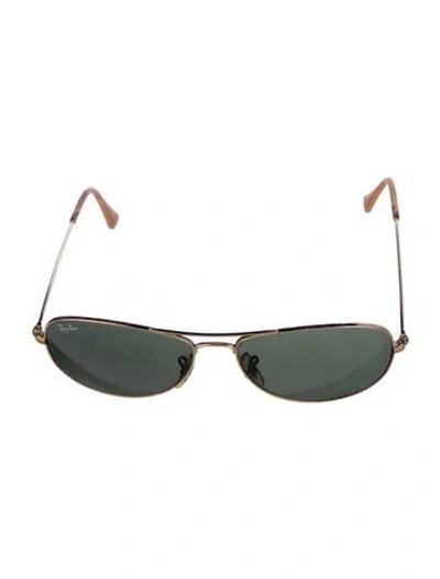 Pre-owned Ray Ban Cockpit Aviator Sunglasses In Gold