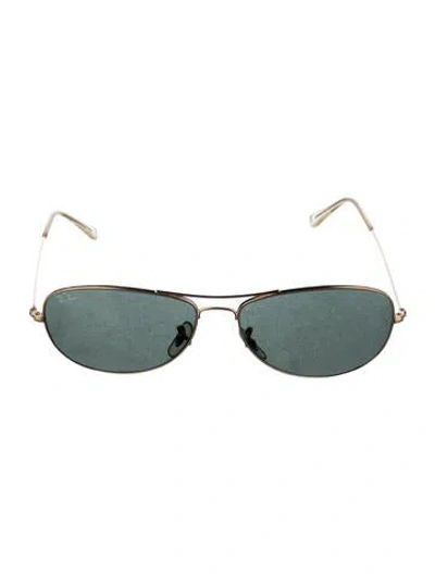 Pre-owned Ray Ban Cockpit Aviator Sunglasses In Gold