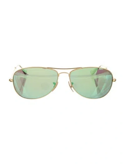 Pre-owned Ray Ban Cockpit Aviator Sunglasses In Gold
