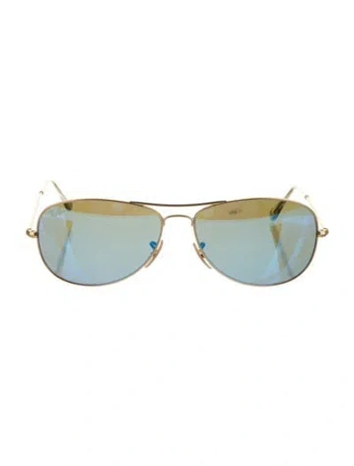 Pre-owned Ray Ban Cockpit Aviator Sunglasses In Gold