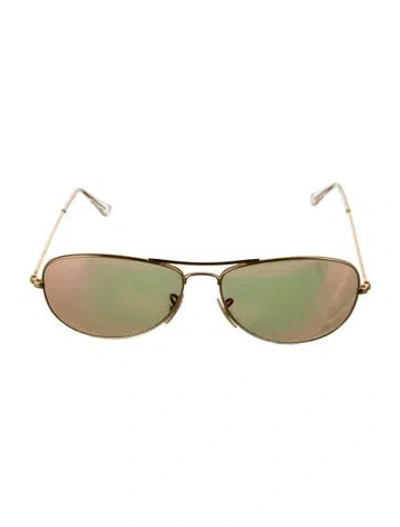 Pre-owned Ray Ban Cockpit Aviator Sunglasses In Metallic