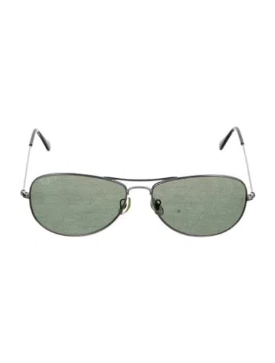 Pre-owned Ray Ban Cockpit Aviator Sunglasses In Silver