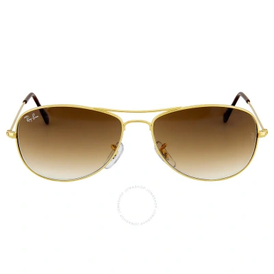 Ray Ban Cockpit Light Brown Gradient Aviator Unisex Sunglasses Rb3362 001/51 56