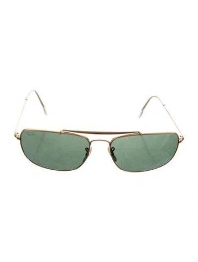 Pre-owned Ray Ban Colonel Aviator Sunglasses In Gold