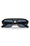 Ray Ban Corrigan Irregular 54mm Rectangular Sunglasses In Black Blue
