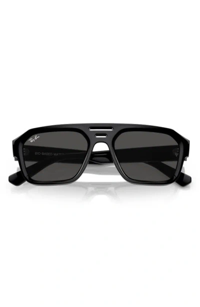 Ray Ban Corrigan Irregular 54mm Rectangular Sunglasses In Dark Grey