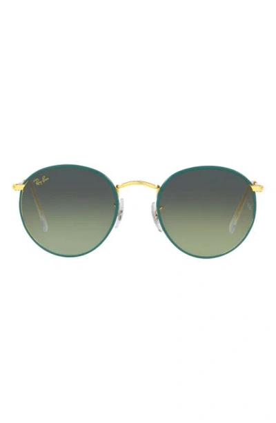 Ray Ban Crystal Phantos 50mm Gradient Round Sunglasses In Green