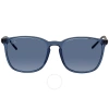 Ray Ban Dark Blue Square Unisex Sunglasses Rb4387 639980 56 In Blue / Dark