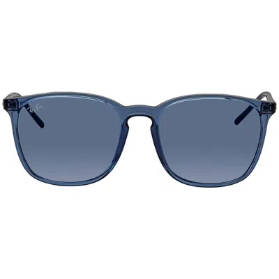 Ray Ban Dark Blue Square Unisex Sunglasses Rb4387 639980 56