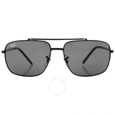 Ray Ban Dark Gray Square Unisex Sunglasses Rb3796002/b159 In Black / Dark / Gray