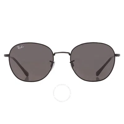 Ray Ban Dark Grey Phantos Unisex Sunglasses Rb3809 002/b1 53 In Black / Dark / Grey