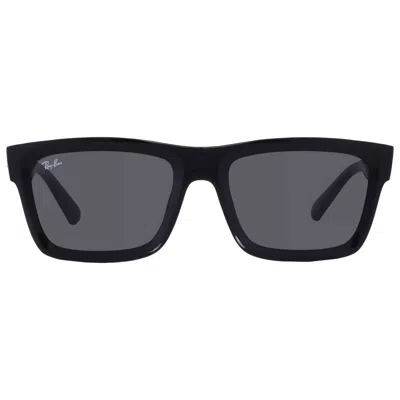 Ray Ban Dark Grey Rectangular Unisex Sunglasses Rb4396f 667787 57 In Black