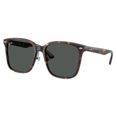 RAY BAN RAY BAN DARK GREY SQUARE UNISEX SUNGLASSES RB2206D 710/87 57
