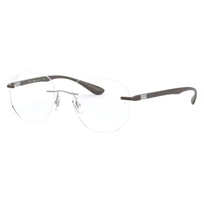 Ray Ban Demo Irregular Unisex Eyeglasses Rx8766 1131 51 In Neutral