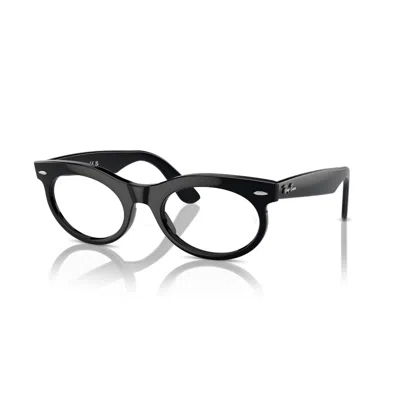 Ray Ban Demo Oval Unisex Eyeglasses Rx2242v 2000 50 In Black