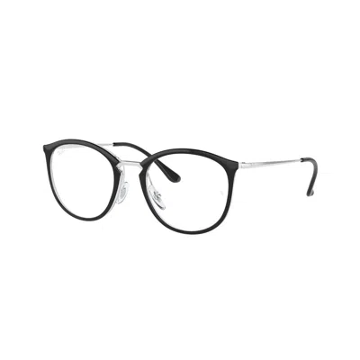 Ray Ban Demo Phantos Unisex Eyeglasses Rx7140 5852 49 In Black