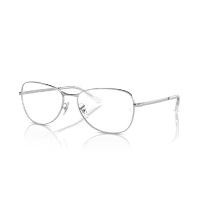 Ray Ban Demo Pilot Unisex Eyeglasses Rx3733v 2501 54 In Silver