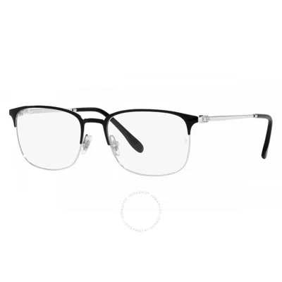 Ray Ban Demo Rectangular Men's Eyeglasses Rx6494 2861 54 In Transparent