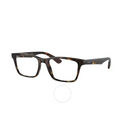 Ray Ban Demo Rectangular Men's Eyeglasses Rx7025 8282 57 In Brown