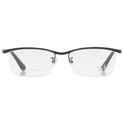 Ray Ban Demo Rectangular Men's Eyeglasses Rx8746d 1074 55 In Black