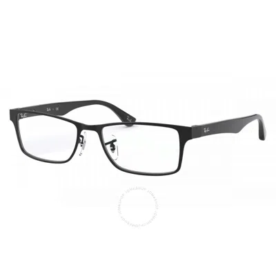 Ray Ban Demo Rectangular Unisex Eyeglasses Rx6238 2509 55 In Brown