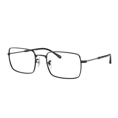 Ray Ban Demo Rectangular Unisex Eyeglasses Rx6520 2509 55 In Black