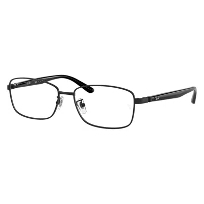 Ray Ban Demo Rectangular Unisex Eyeglasses Rx6527d 2503 56 In Black