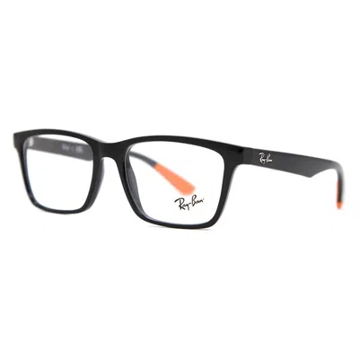 Ray Ban Demo Rectangular Unisex Eyeglasses Rx7025 5417 53 In Black