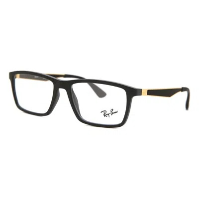Ray Ban Demo Rectangular Unisex Eyeglasses Rx7056 5644 55 In Black