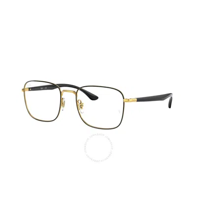 Ray Ban Demo Square Unisex Eyeglasses Rx6469 2991 52 In Brown