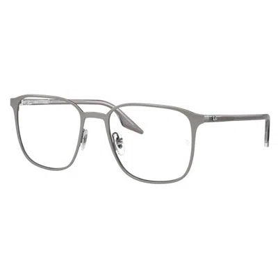 Ray Ban Demo Square Unisex Eyeglasses Rx6512 2553 52 In Metallic