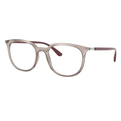 Ray Ban Demo Square Unisex Eyeglasses Rx7190 8083 53 In Red