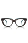 Ray Ban Ray-ban Doreen 48mm Small Square Optical Glasses In Transparent