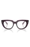 Ray Ban Ray-ban Doreen 48mm Small Square Optical Glasses In Violet