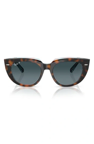 Ray Ban Ray-ban Doreen 52mm Gradient Polarized Cat Eye Sunglasses In Multi