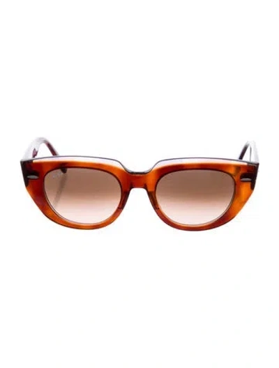 Pre-owned Ray Ban Doreen Cat-eye Sunglasses In Brown
