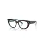 Ray Ban Doreen Optics  Braun Auf Transparent Blau Fassung Klar Glas Polarisiert 50-19 In Braun Auf Transparent Blau