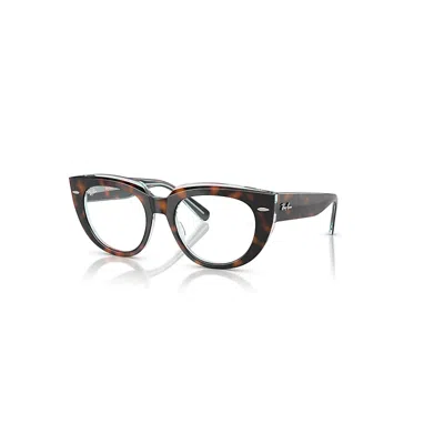 Ray Ban Doreen Optics  Dunkel Havana Auf Multicolor Fassung Klar Glas Polarisiert 48-19