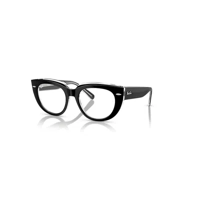 Ray Ban Doreen Optics  Schwarz Auf Transparent Fassung Klar Glas Polarisiert 50-19