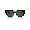 Ray Ban Doreen Sunglasses Black Frame Green Lenses 52-20 In Black