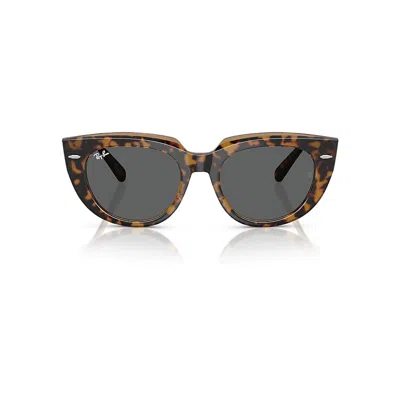 Ray Ban Doreen Sunglasses Havana On Transparent Brown Frame Grey Lenses 52-20
