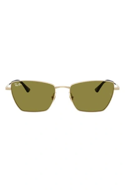 Ray Ban Ray-ban Drea Bio-based 53mm Polarized Irregular Cat Eye Sunglasses In Gold