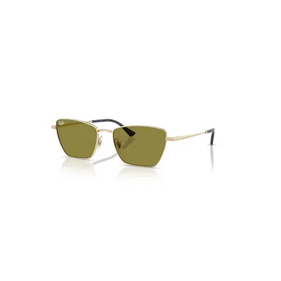 Ray Ban Drea Bio-based Sonnenbrillen Hellgold Fassung Grün Glas 53-18